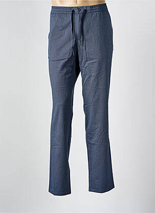 Pantalon chino tissage chiné taille normale bleu ALBERTO homme
