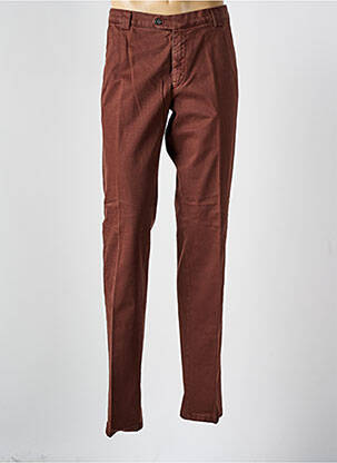 Pantalon chino imprimé imprimé prince de galle taille normale marron MEYER homme