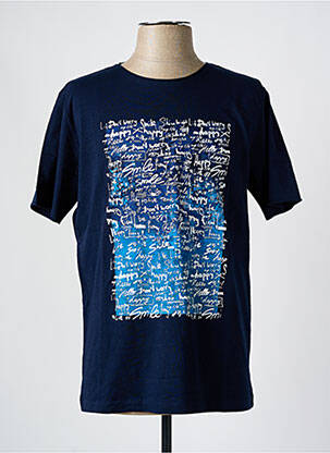T-shirt stretch manches courtes bleu COMPANY homme