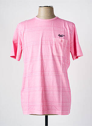 T-shirt coupe cintrée manches courtes rose MONTE CARLO homme