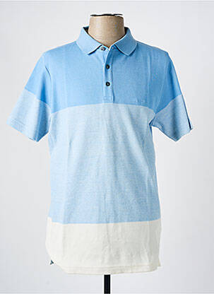 Polo tissage chiné manches courtes bleu FYNCH-HATTON homme