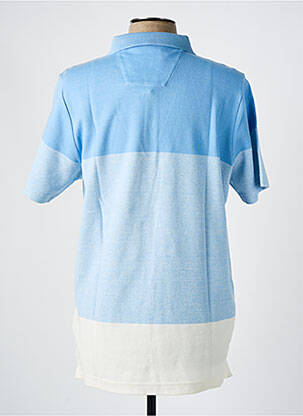 Polo tissage chiné manches courtes bleu FYNCH-HATTON homme