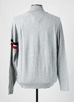 Gilet manches longues tissage chiné gris SERGE BLANCO homme