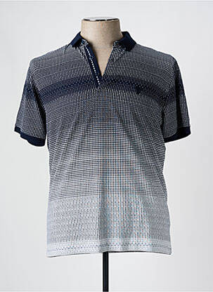Polo tissage jersey manches courtes bleu IK5 homme