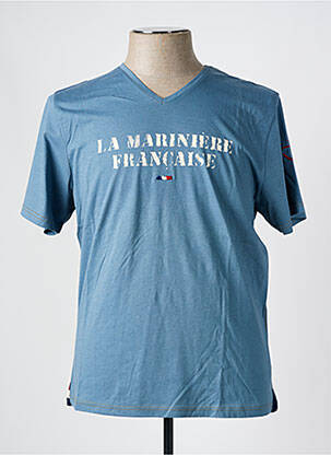 T-shirt stretch manches courtes bleu LA MARINIÈRE FRANÇAISE homme