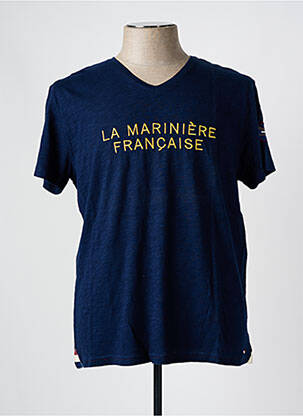 T-shirt broderie manches courtes bleu LA MARINIÈRE FRANÇAISE homme