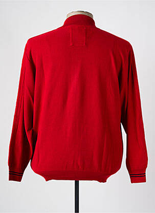 Gilet manches longues maille fine rouge MONTE CARLO homme