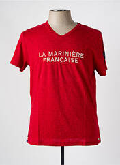 T-shirt rouge LA MARINIÈRE FRANÇAISE pour homme seconde vue