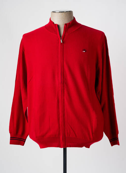 Gilet manches longues rouge MONTE CARLO pour homme