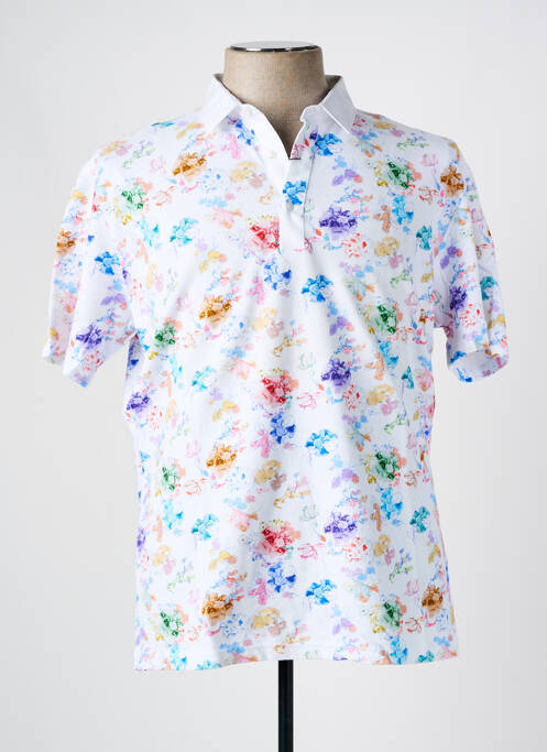 Polo blanc LA CIBLE ROUGE pour homme