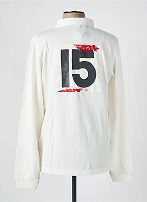 Polo manches longues manches longues blanc SERGE BLANCO homme
