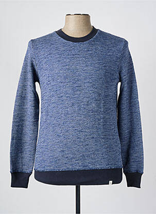 Pull col rond manches longues bleu HARRIS WILSON homme