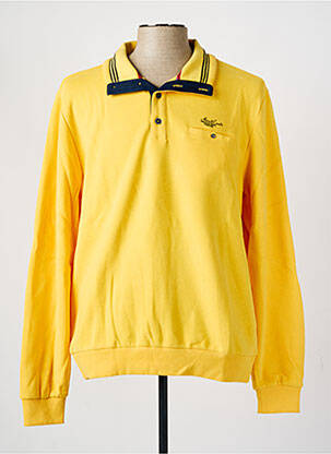 Sweat-shirt manches longues manches longues jaune MONTE CARLO homme