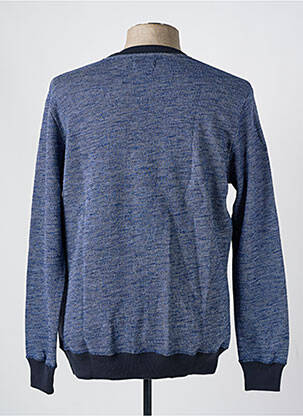 Pull col rond manches longues bleu HARRIS WILSON homme