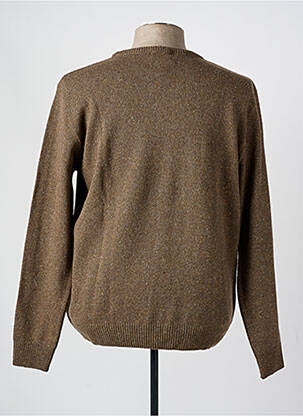 Pull col rond manches longues marron BERAC homme