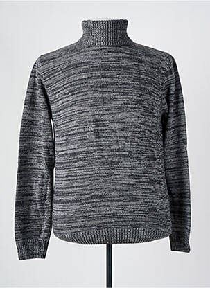Pull col roulé gris BERAC pour homme