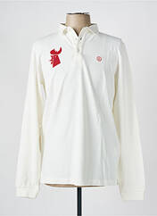 Polo blanc SERGE BLANCO pour homme seconde vue