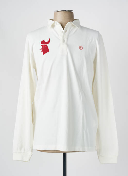 Polo manches longues manches longues blanc SERGE BLANCO homme