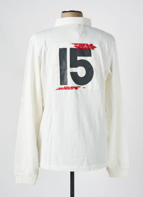 Polo manches longues manches longues blanc SERGE BLANCO homme