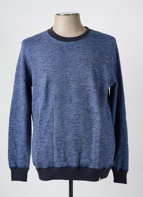 Pull col rond manches longues bleu HARRIS WILSON homme