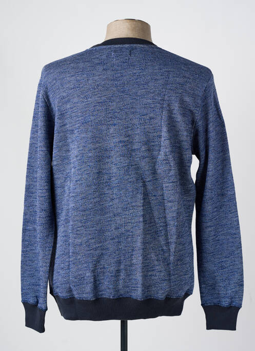 Pull col rond manches longues bleu HARRIS WILSON homme