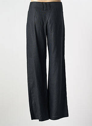 Pantalon droit fermeture zippée sous rabat avec crochet noir MOLOKO femme