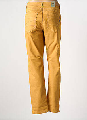 Pantalon slim tissage popeline taille normale jaune CREAM femme
