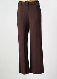 Pantalon droit stretch taille normale marron SURKANA femme