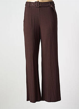 Pantalon droit stretch taille normale marron SURKANA femme