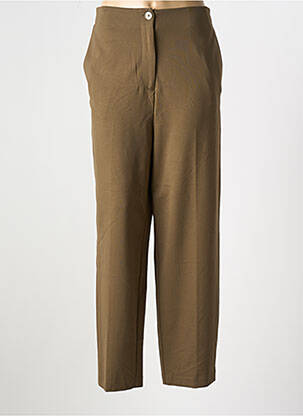 Pantalon droit stretch taille normale vert MASAI femme