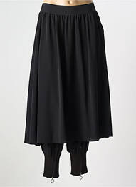Pantalon droit tissage popeline taille normale noir LAUREN VIDAL femme