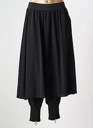 Pantalon droit tissage popeline taille normale noir LAUREN VIDAL femme
