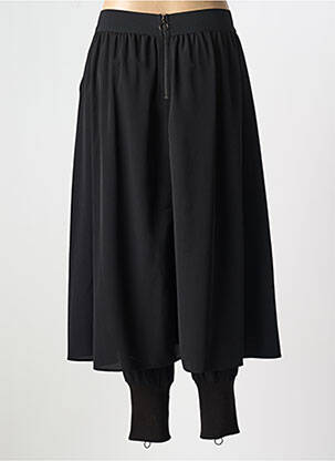 Pantalon droit tissage popeline taille normale noir LAUREN VIDAL femme