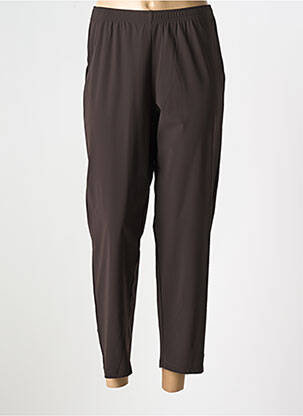 Pantalon slim taille élastique taille normale marron G!OZE femme