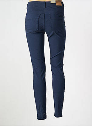 Pantalon slim tissage popeline taille normale bleu CREAM femme