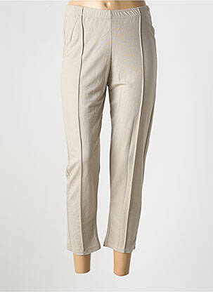 Pantalon 7/8 taille élastique taille normale beige G!OZE femme