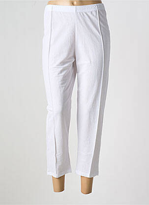 Pantalon 7/8 taille élastique taille normale blanc G!OZE femme