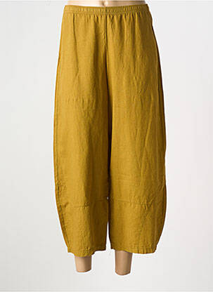 Pantalon 7/8 taille élastique taille normale jaune G!OZE femme