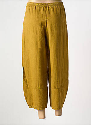 Pantalon 7/8 taille élastique taille normale jaune G!OZE femme