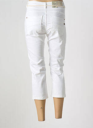 Pantacourt stretch taille normale blanc CREAM femme