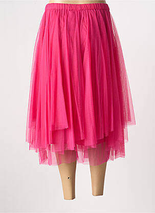 Jupe mi-longue coupe droite rose RHUM RAISIN femme
