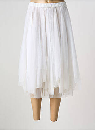 Jupe mi-longue blanc RHUM RAISIN pour femme