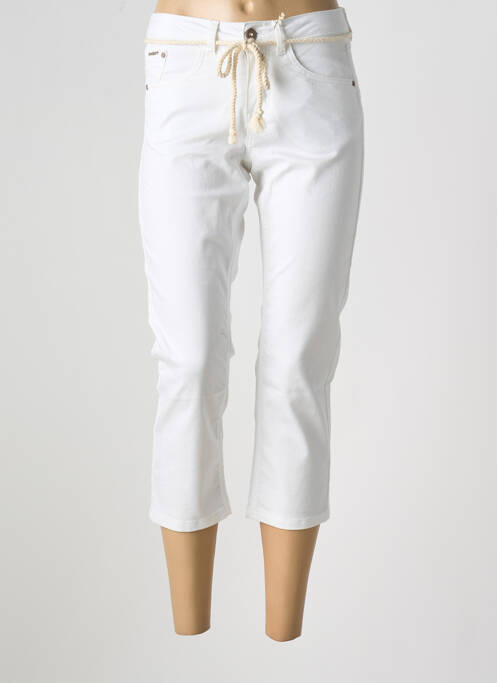 Pantacourt blanc CREAM pour femme