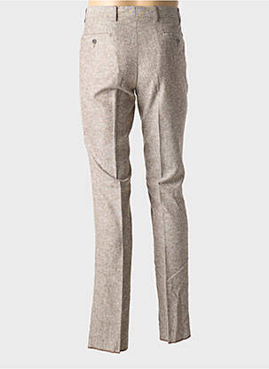 Pantalon slim fermeture zippée sous rabat boutonné taille normale beige FITECOM homme