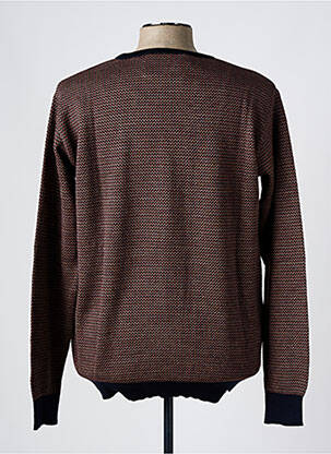 Pull col rond manches longues marron BERAC homme