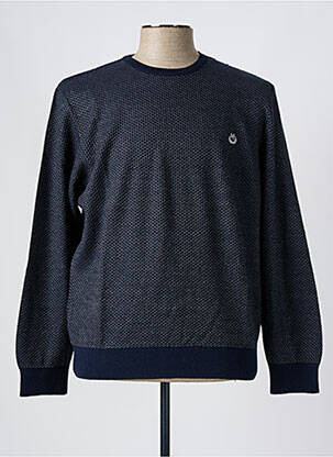 Pull col rond manches longues bleu MONTE CARLO homme