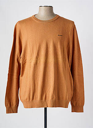 Pull col rond manches longues orange MISE AU GREEN homme
