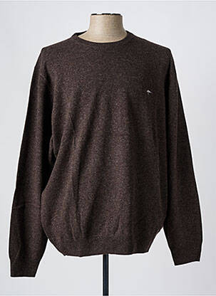 Pull col rond manches longues marron FYNCH-HATTON homme