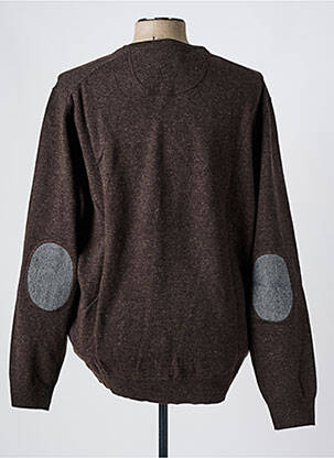 Pull col rond manches longues marron FYNCH-HATTON homme