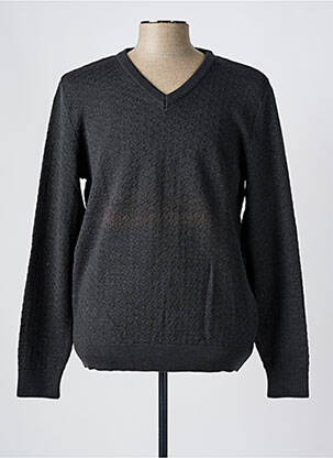 Pull col v manches longues vert BERAC homme